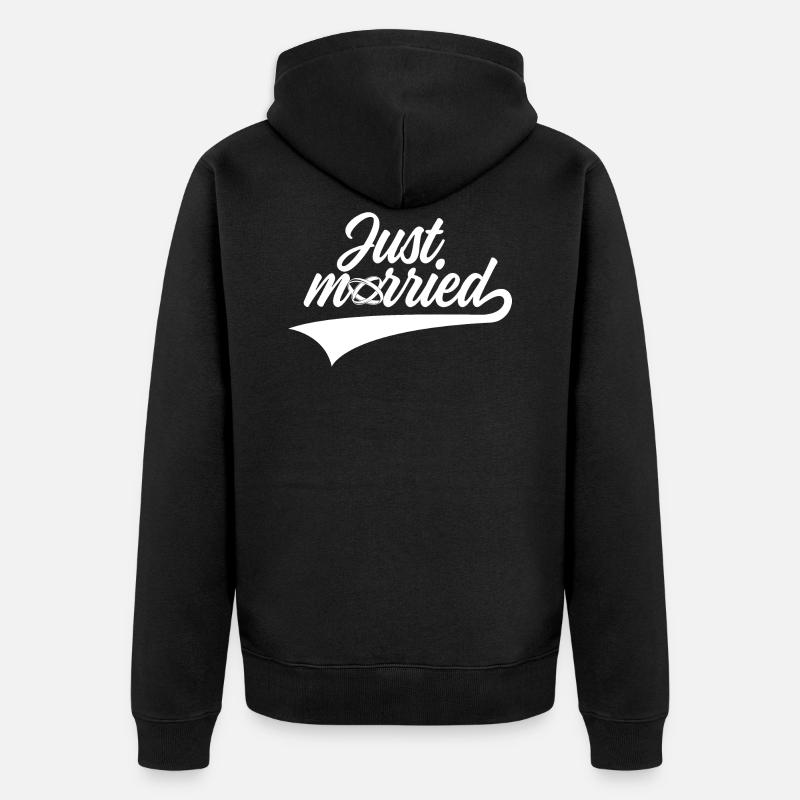 JUST MARRIED MARIAGE - Veste à capuche bio Premium Unisexe - noir