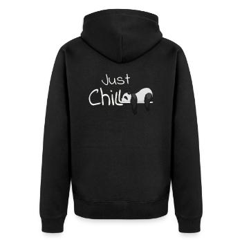 Cadeau anti-stress décontracté Just Chill Panda Bear - Veste à capuche bio Premium Unisexe - noir - Dos - Nico (187cm)