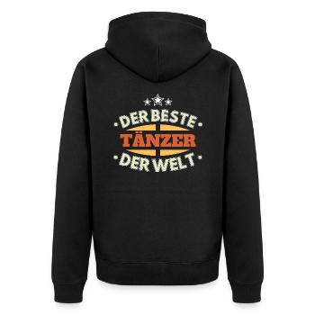 Der Beste Tänzer der Welt - Unisex Premium Bio Zip Hoodie - Schwarz - Hinten - Nico (187cm)