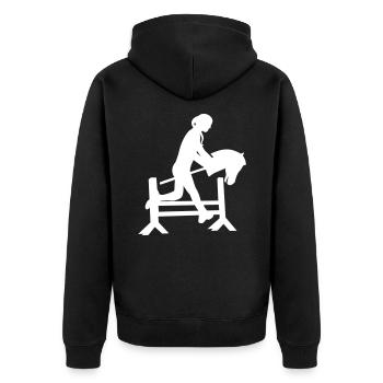 Hobby Horse Equestrian Design - Veste à capuche bio Premium Unisexe - noir - Dos - Nico (187cm)