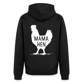 Drôle de fête des mères maman poule poulet cadeau maman ferme - Veste à capuche bio Premium Unisexe - noir - Dos - Nico (187cm)