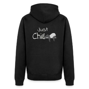 Just Chill Tapir Drôle Casual Cadeau Chiller - Veste à capuche bio Premium Unisexe - noir - Dos - Nico (187cm)