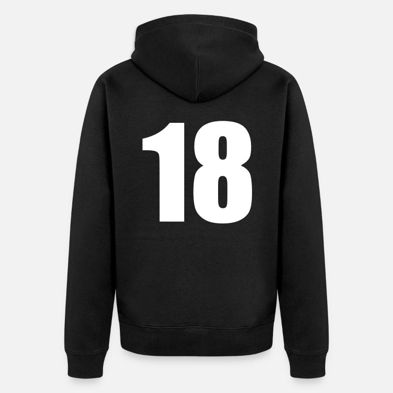 18 - Veste à capuche bio Premium Unisexe - noir
