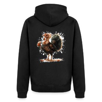 Truthan Beer Funny - Unisex Premium Organic Zip Hoodie - black - Back - Nico (187cm)