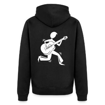 Musicien Guitariste - Veste à capuche bio Premium Unisexe - noir - Dos - Nico (187cm)