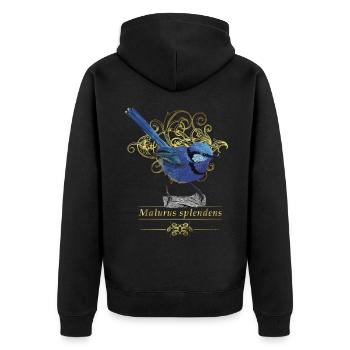splendid maluro - Unisex Premium Organic Zip Hoodie - black - Back - Nico (187cm)
