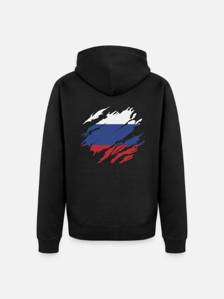 original Russian - Unisex Premium Organic Zip Hoodie - black