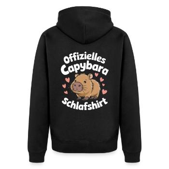 Capybara Capybara Animal rongeur - Veste à capuche bio Premium Unisexe - noir - Dos - Nico (187cm)