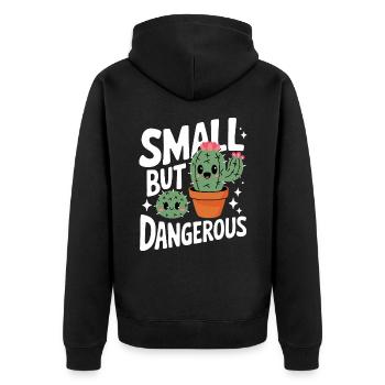 Cactus Cacti Desert Plant - Unisex Premium Organic Zip Hoodie - black - Back - Nico (187cm)