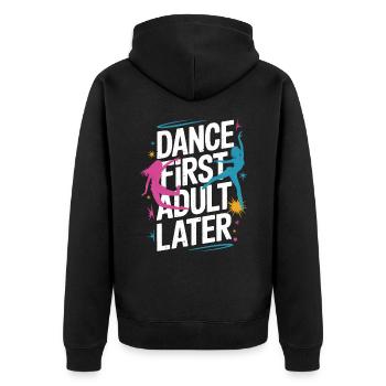 Tanzen Tänzer Tanzen - Unisex Premium Bio Zip Hoodie - Schwarz - Hinten - Nico (187cm)