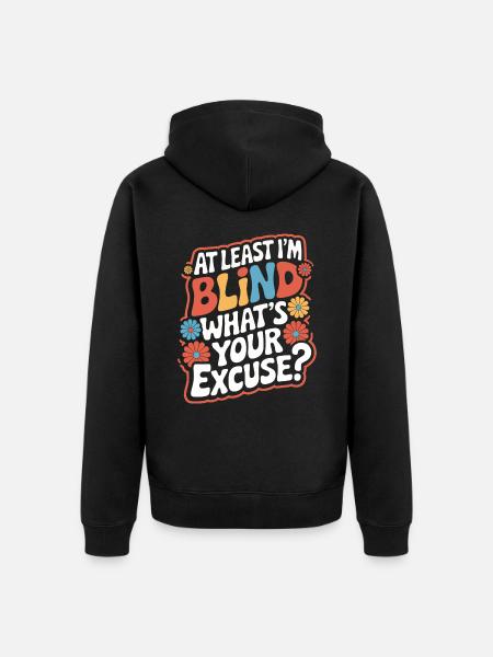 Blind blindness Visually impaired people - Unisex Premium Organic Zip Hoodie - black