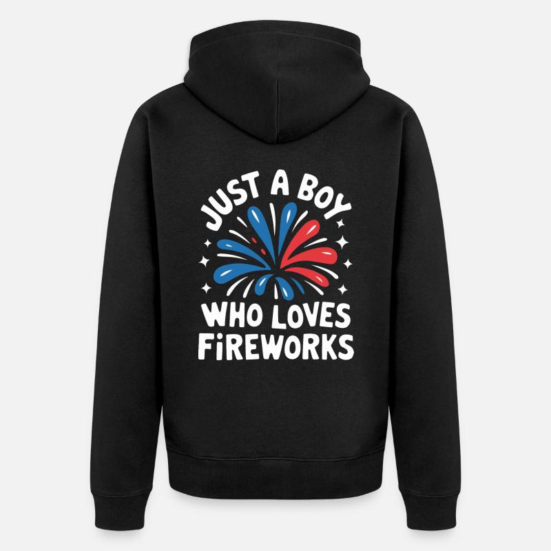 Pyrotechnics Fireworks Pyrotechnics - Unisex Premium Organic Zip Hoodie - black
