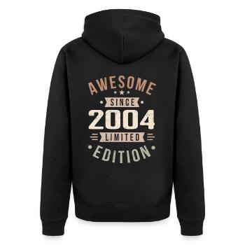 Original 2004 Millésime Vintage Anniversaire 2004 - Veste à capuche bio Premium Unisexe - noir - Dos - Nico (187cm)