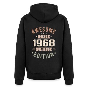 Original 1968 Vintage Vintage anniversaire 1968 - Veste à capuche bio Premium Unisexe - noir - Dos - Nico (187cm)