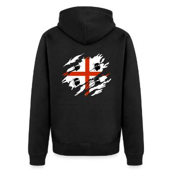 Sardinia Flag - Unisex Premium Organic Zip Hoodie - black - Back - Nico (187cm)