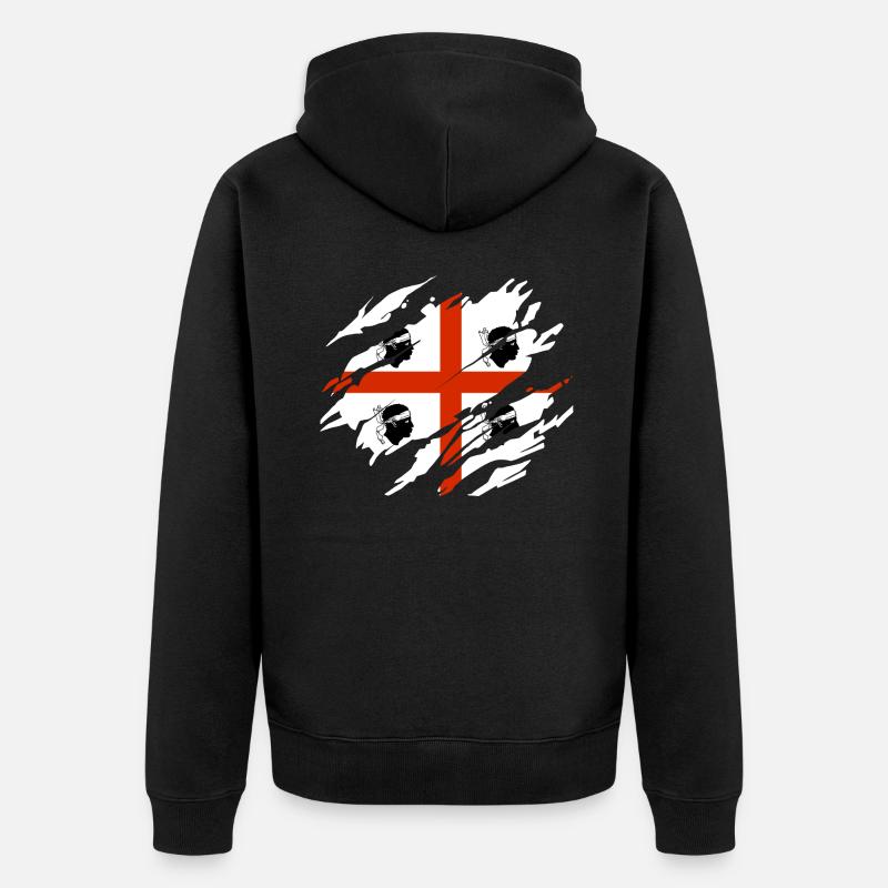 Drapeau de la Sardaigne - Veste à capuche bio Premium Unisexe - noir