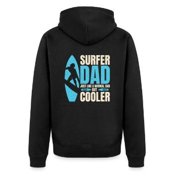 surfer Dad Like A Regular Dad But Cooler - Veste à capuche bio Premium Unisexe - noir - Dos - Nico (187cm)