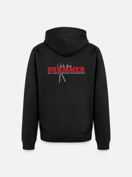 Drummer - Unisex Premium Bio Zip Hoodie - Schwarz