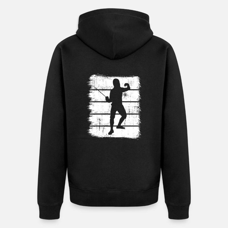 Épéiste - Veste à capuche bio Premium Unisexe - noir