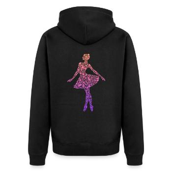 Danseuse de ballet Danseuse de ballet Fille ballerine - Veste à capuche bio Premium Unisexe - noir - Dos - Nico (187cm)