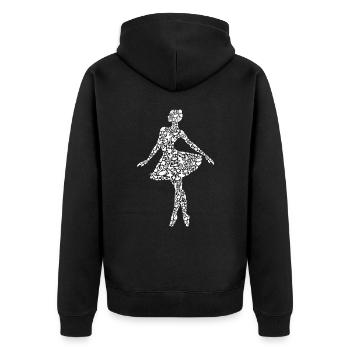 Ballet Dance Ballet Dancer Girl Ballerina - Unisex Premium Organic Zip Hoodie - black - Back - Nico (187cm)