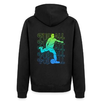 Soccer Vintage Soccer Player Young Soccer Player - Unisex Premium Organic Zip Hoodie - black - Back - Nico (187cm)