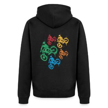 VTT VTT Downhill VTT Enfants - Veste à capuche bio Premium Unisexe - noir - Dos - Nico (187cm)