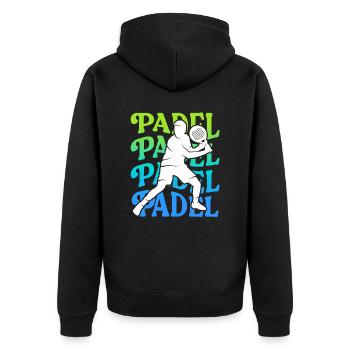 Padel Tennis Padel Player Boys Padel Men - Unisex Premium Organic Zip Hoodie - black - Back - Nico (187cm)