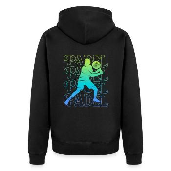 Padel Tennis Padel Tennis Boys Padel Men - Unisex Premium Organic Zip Hoodie - black - Back - Nico (187cm)