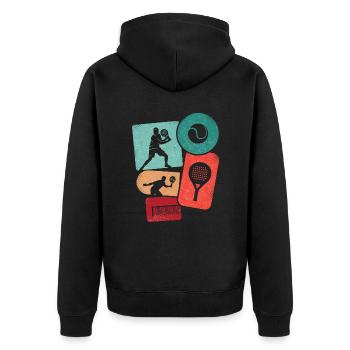 Padel Tennis Padel Player Boys Padel Kids - Unisex Premium Organic Zip Hoodie - black - Back - Nico (187cm)