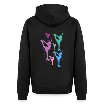 patins à roulettes enfants patinage à roulettes patins à roulettes filles - Veste à capuche bio Premium Unisexe - noir - Dos - Nico (187cm)
