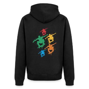 Skater Skateboard Filles Garçons Skateboarder - Veste à capuche bio Premium Unisexe - noir - Dos - Nico (187cm)