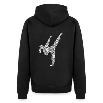 Karaté Fille Arts Martiaux Femmes Enfants Taekwondo - Veste à capuche bio Premium Unisexe - noir - Dos - Nico (187cm)