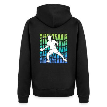 Joueurs de tennis de table enfants garçons Tennis de table - Veste à capuche bio Premium Unisexe - noir - Dos - Nico (187cm)