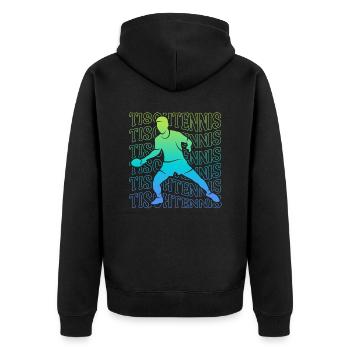 Joueurs de tennis de table Tennis de table enfants hommes - Veste à capuche bio Premium Unisexe - noir - Dos - Nico (187cm)