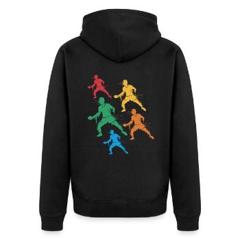 Joueur de tennis de table garçons enfants tennis de table - Veste à capuche bio Premium Unisexe - noir - Dos - Nico (187cm)