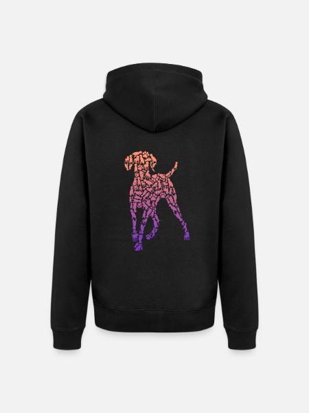 Weimaraner Hund Hund Mor Dame Børn - Premium økologisk unisex-hættejakke - sort