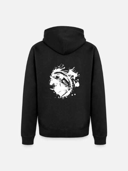 Pêche - Veste à capuche bio Premium Unisexe - noir
