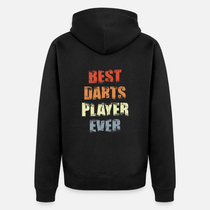 Meilleur joueur de fléchettes - Veste à capuche bio Premium Unisexe - noir