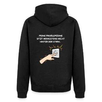AU MOINS, MON PROBLÈME N’EST PAS AILLEURS. - Veste à capuche bio Premium Unisexe - noir - Dos - Nico (187cm)