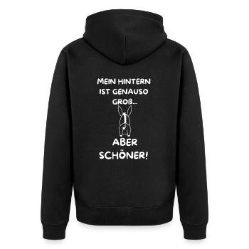 Mes fesses sont magnifiques - Veste à capuche bio Premium Unisexe - noir - Dos - Nico (187cm)