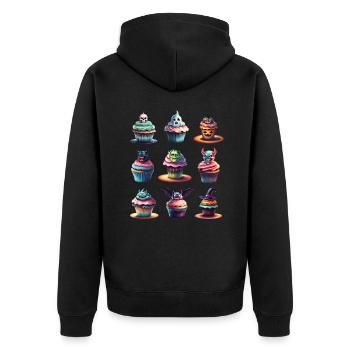 Cupcakes d’Halloween. - Veste à capuche bio Premium Unisexe - noir - Dos - Nico (187cm)