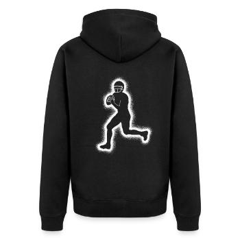 Joueurs de football américain Garçons Football masculin - Veste à capuche bio Premium Unisexe - noir - Dos - Nico (187cm)