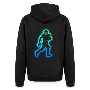 Football américain Hommes Garçons Enfants Football - Veste à capuche bio Premium Unisexe - noir - Dos - Nico (187cm)