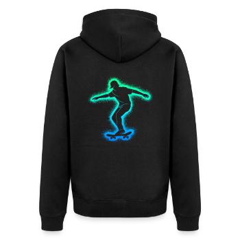 Skate Skateboarder Skater Garçons Skateboard - Veste à capuche bio Premium Unisexe - noir - Dos - Nico (187cm)
