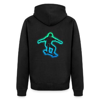 Skate Skateboarder Skater Skateboard Homme - Veste à capuche bio Premium Unisexe - noir - Dos - Nico (187cm)