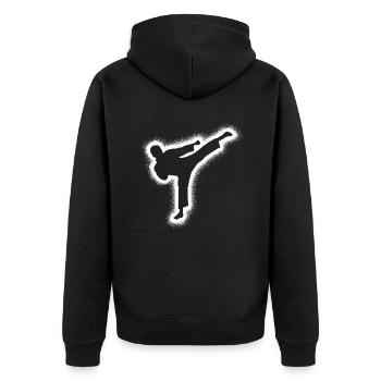 Taekwondo Arts Martiaux Enfants Garçons Hommes Karaté - Veste à capuche bio Premium Unisexe - noir - Dos - Nico (187cm)
