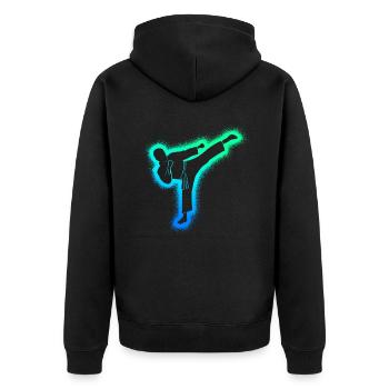 Taekwondo Arts Martiaux Hommes Enfants Garçons Karaté - Veste à capuche bio Premium Unisexe - noir - Dos - Nico (187cm)