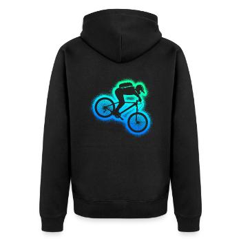 VTT VTT VTT Biker Enfants VTT Homme - Veste à capuche bio Premium Unisexe - noir - Dos - Nico (187cm)