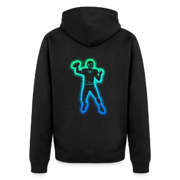 Joueurs de football américain Football masculin Garçons - Veste à capuche bio Premium Unisexe - noir - Dos - Nico (187cm)